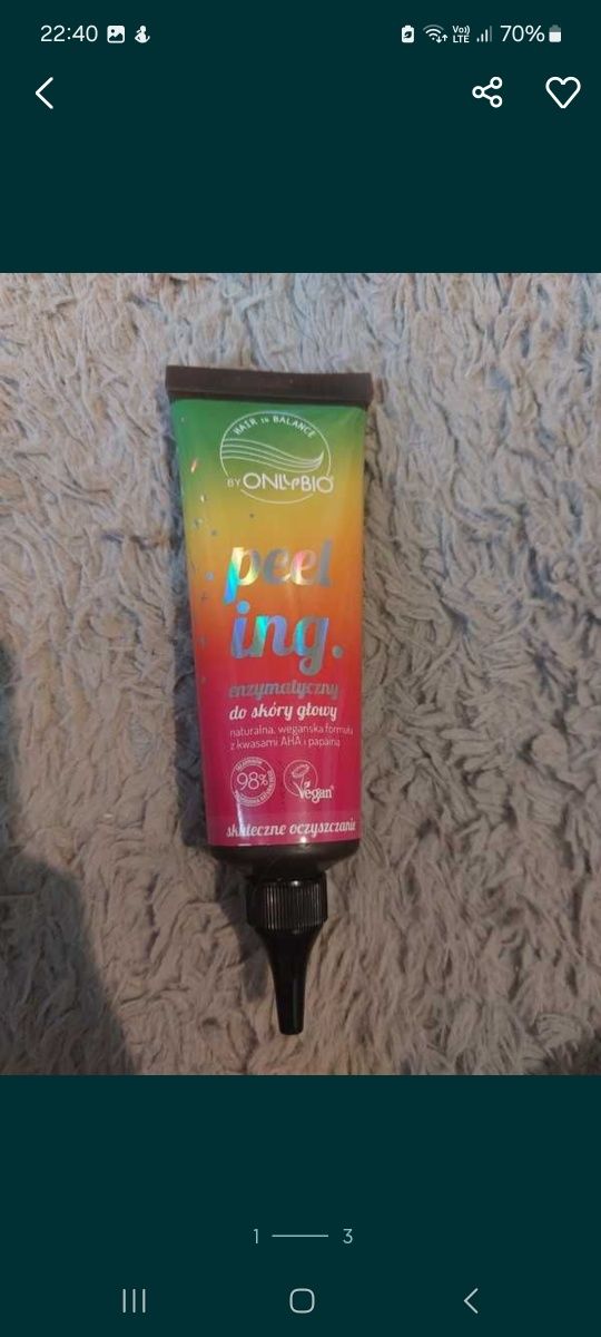 Peeling enzymatyczny Onlybio 125ml do skóry głowy