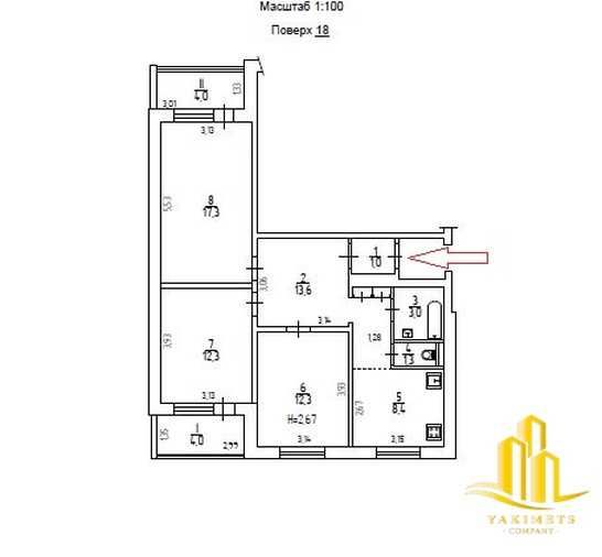 3 кімнатн. Заболотного 54, метро Теремки