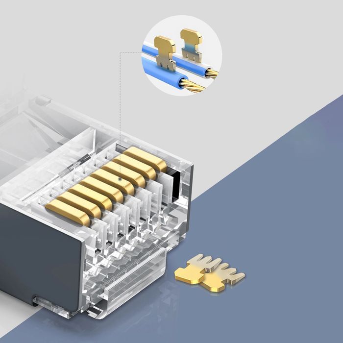 Ugreen 10x wtyk końcówka RJ45 8P8C (UTP Cat. 6 / Cat. 5 / Cat. 5e)