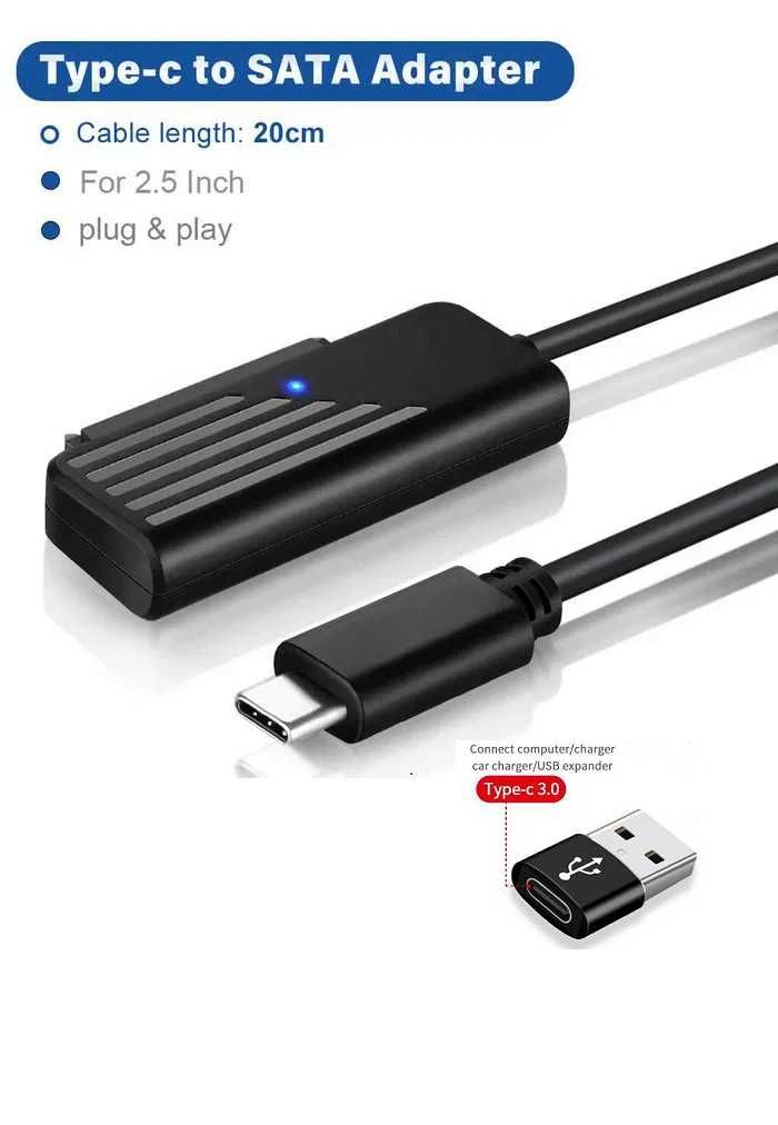 Adapter  SATA 3 do USB 3.0 do  dysków SSD HDD 2.5" i 3.5"