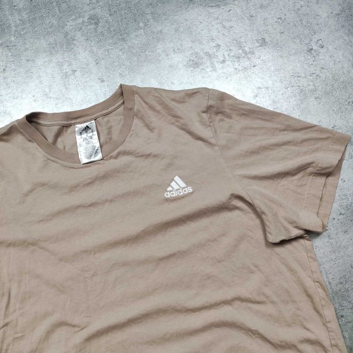 MĘSKA Koszulka Bawełna PREMIUM Codzienna Haft Logo Adidas Casualowa