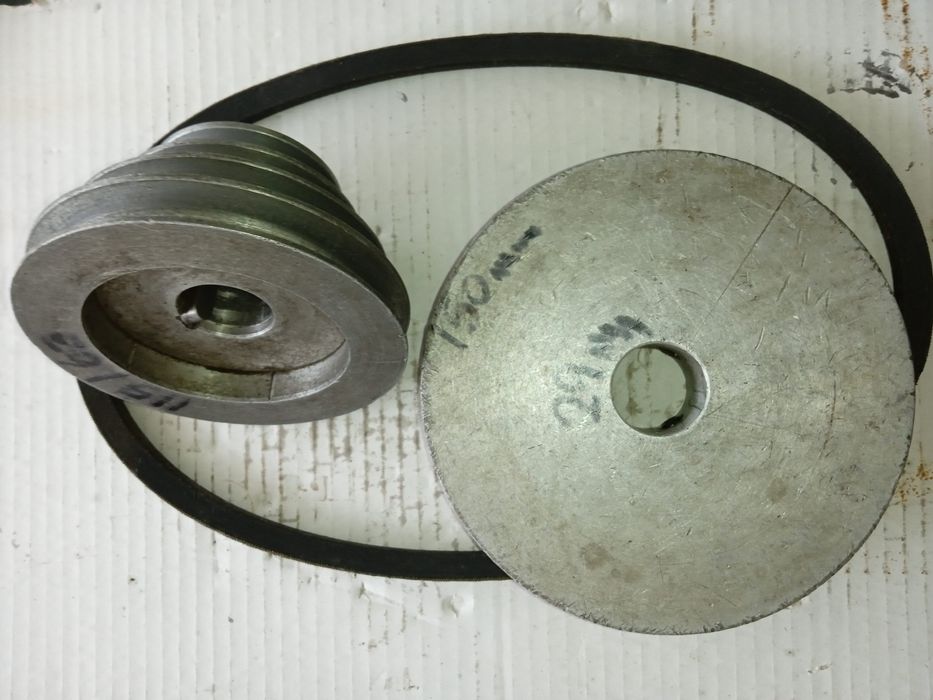 Polias de alumínio e cinta V