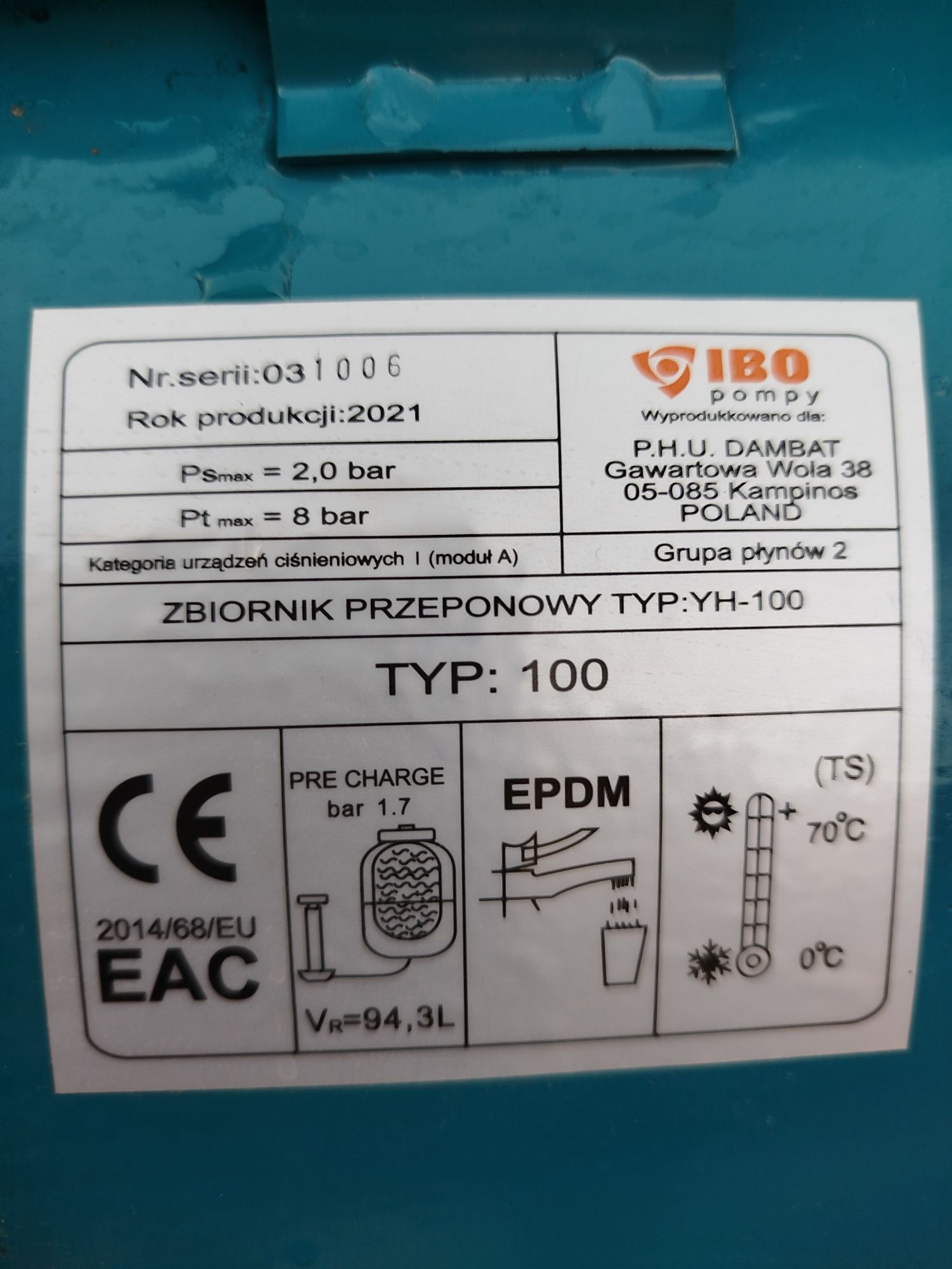 Hydrofor 100 litrow