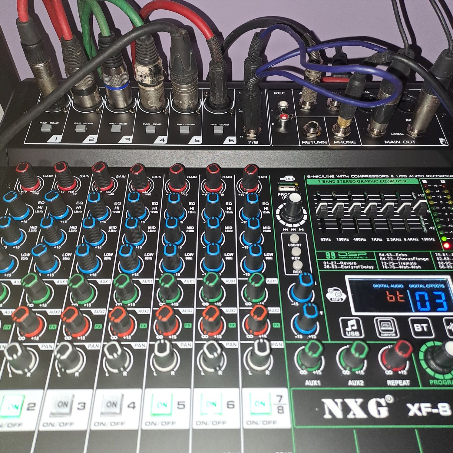 Mesa som de  8 canais