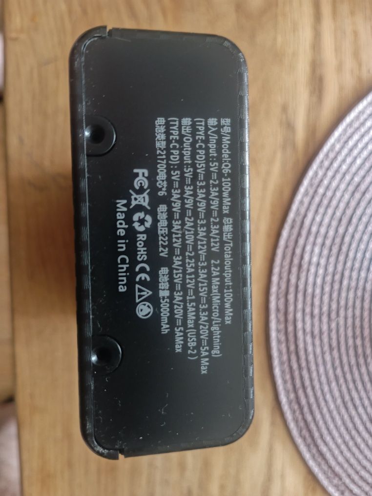 Павербанк 100w для ноутбука ёмкость 30000mAh 21700 PD QC Usb Type C