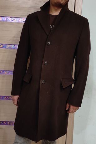 Тёплое мужское кашемировое пальто Hugo Boss размер М
