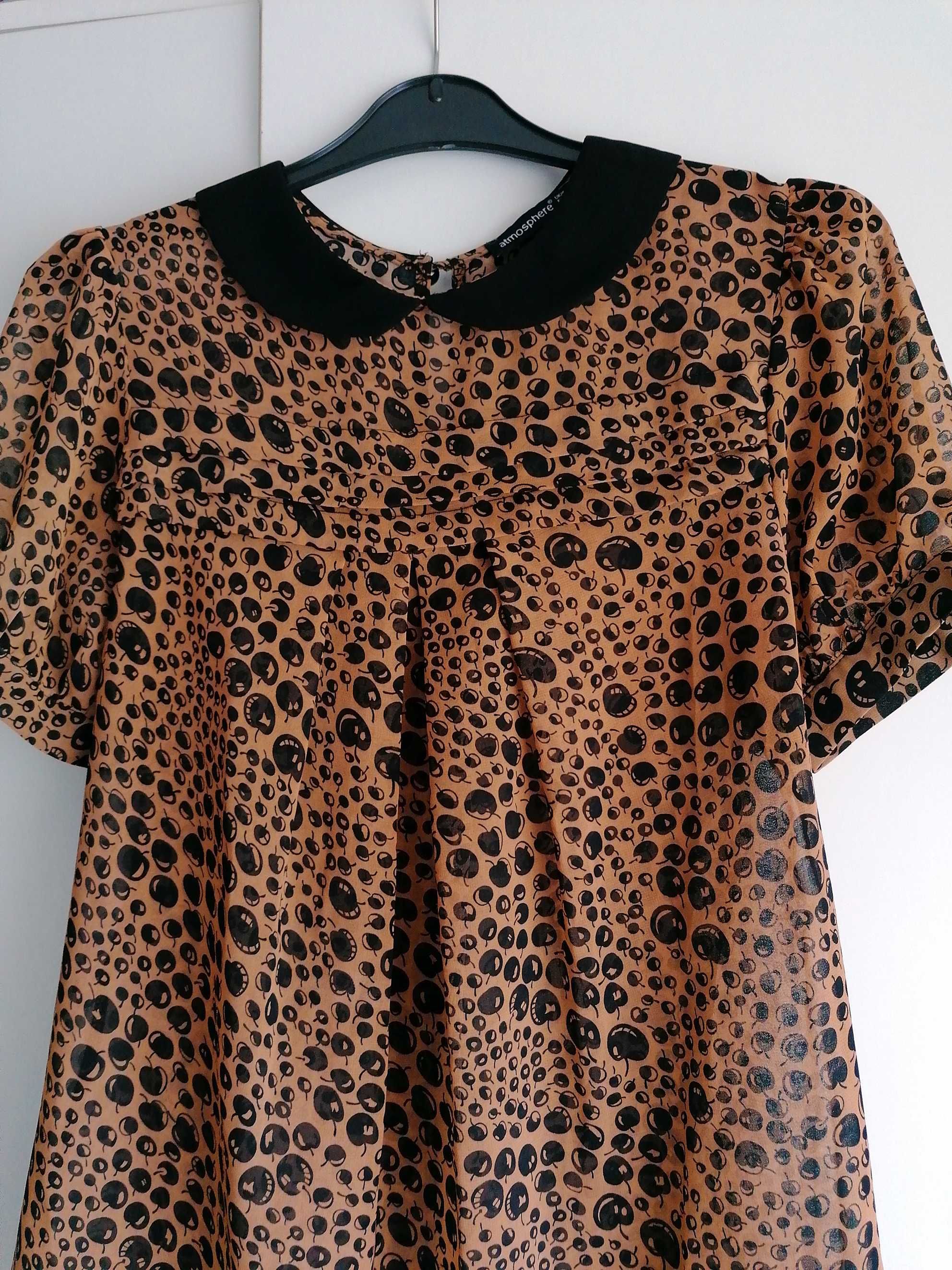 Blusa Vintage com Gola Bebe preta