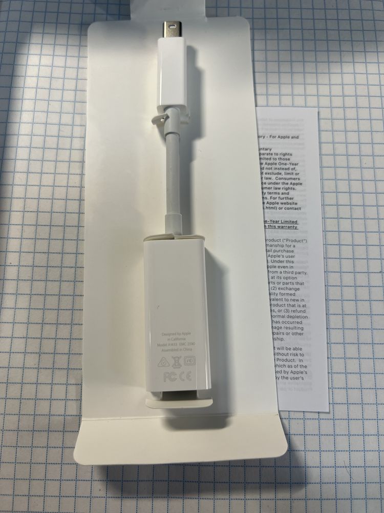 Кабель A1433 Thunderbolt to Gigabit Ethernet Adapter MD463LL/A