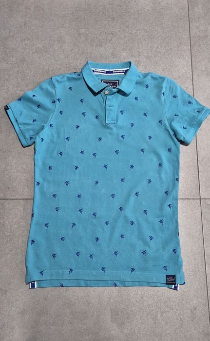 Superdry koszulka polo niebieska M męska