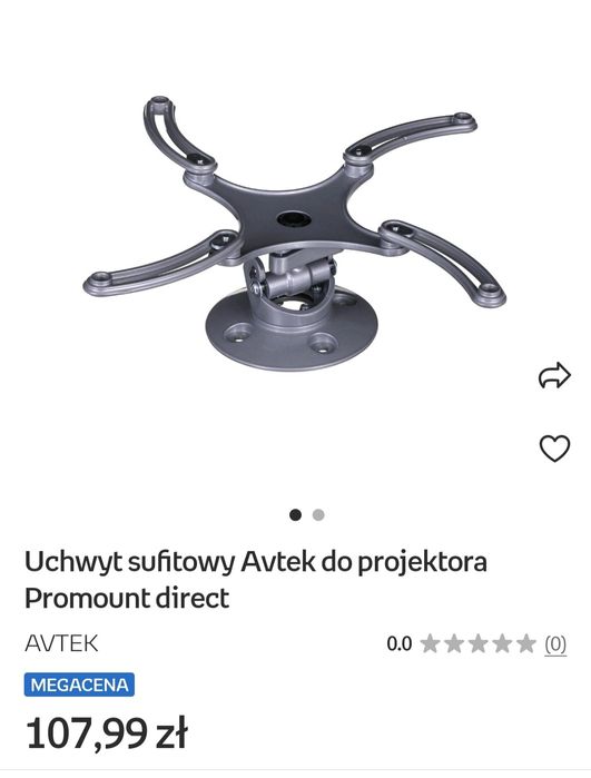 Uchwyt suftowy Avtek do projektora
Promount direct