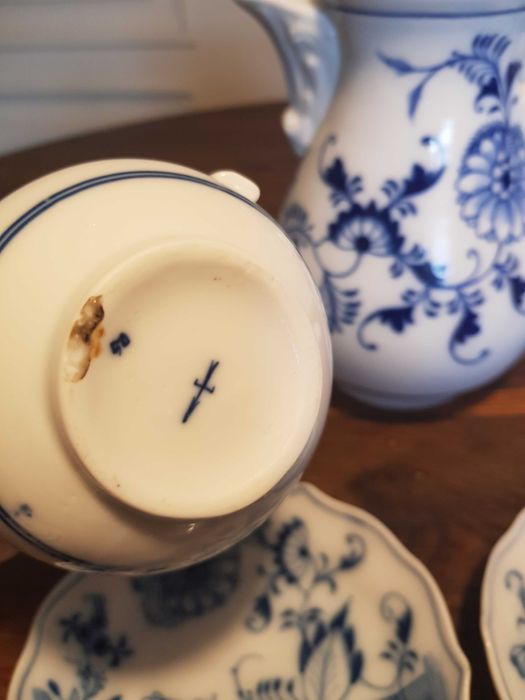 Serwis tete a tete Meissen Teichert zwiebelmuster