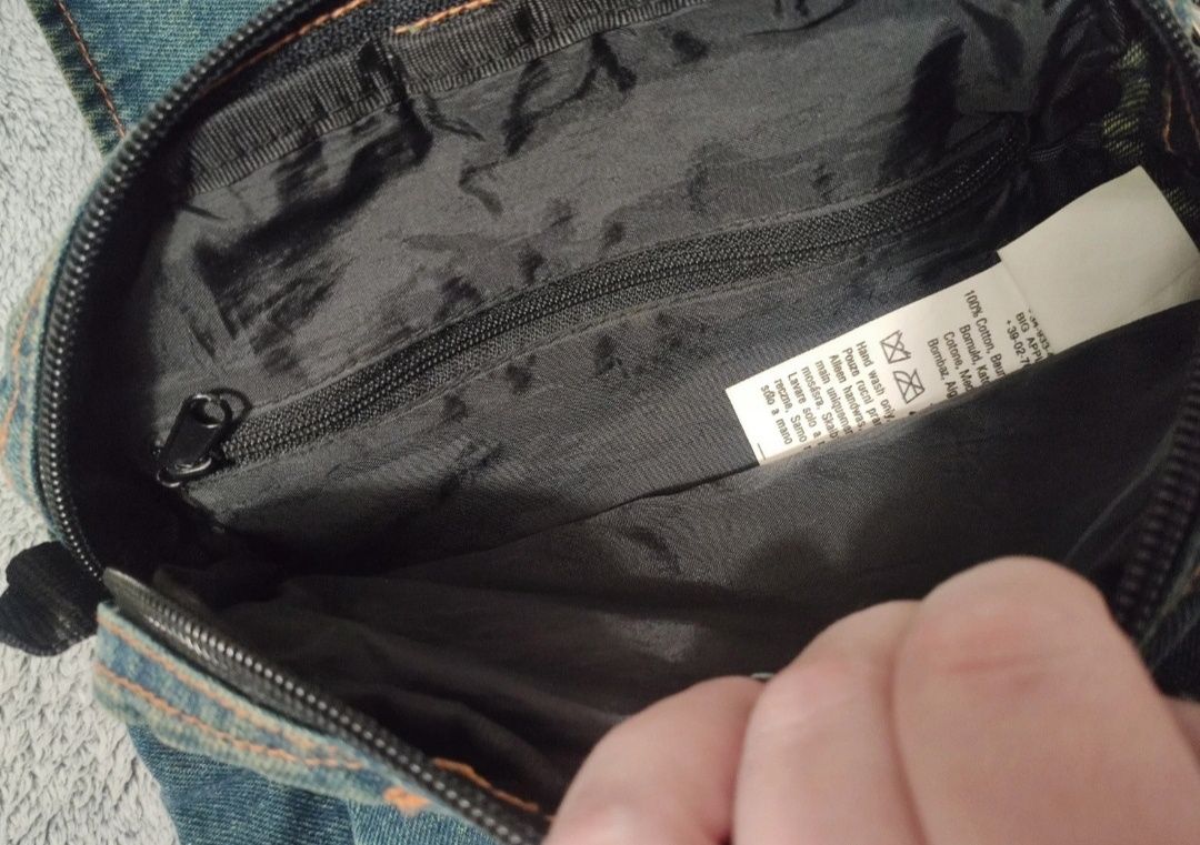 Torebka saszetka nerka torba na ramię jeans vintage mała y2k