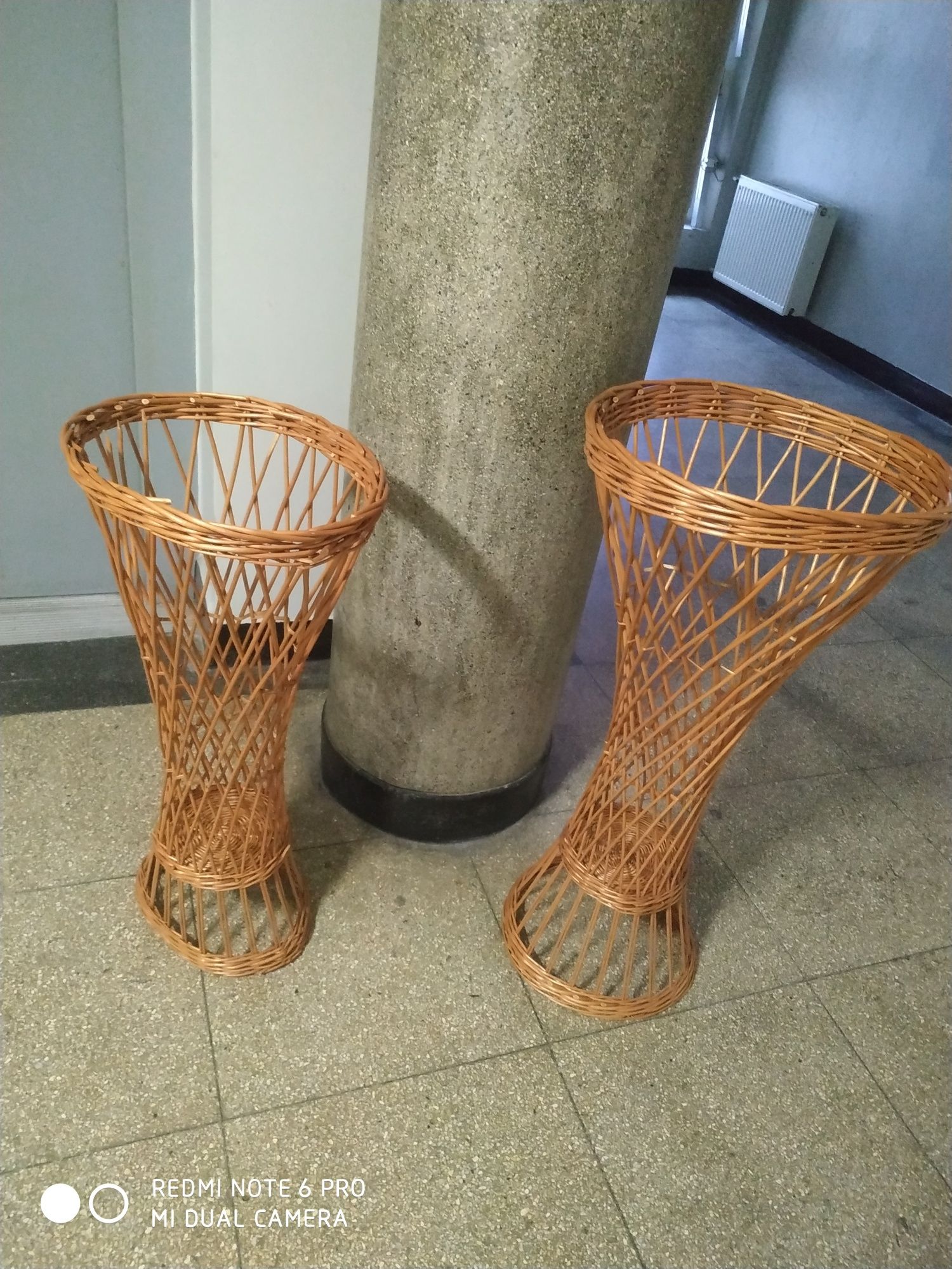 Kwietnik wiklinowy rattanowy (Wicker rattan flower stand)