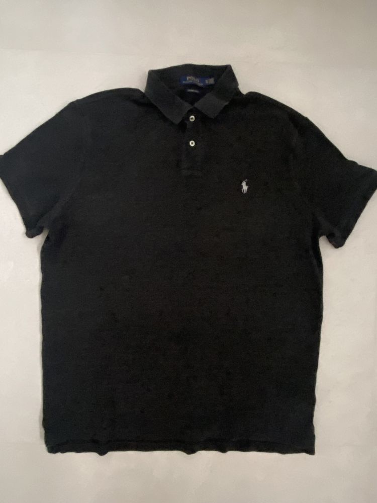 Ralph Lauren XL melanż czarna męska polo