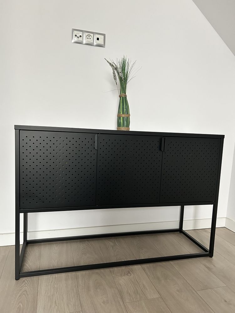 Komoda konsola loft nowa metal czarna czarny