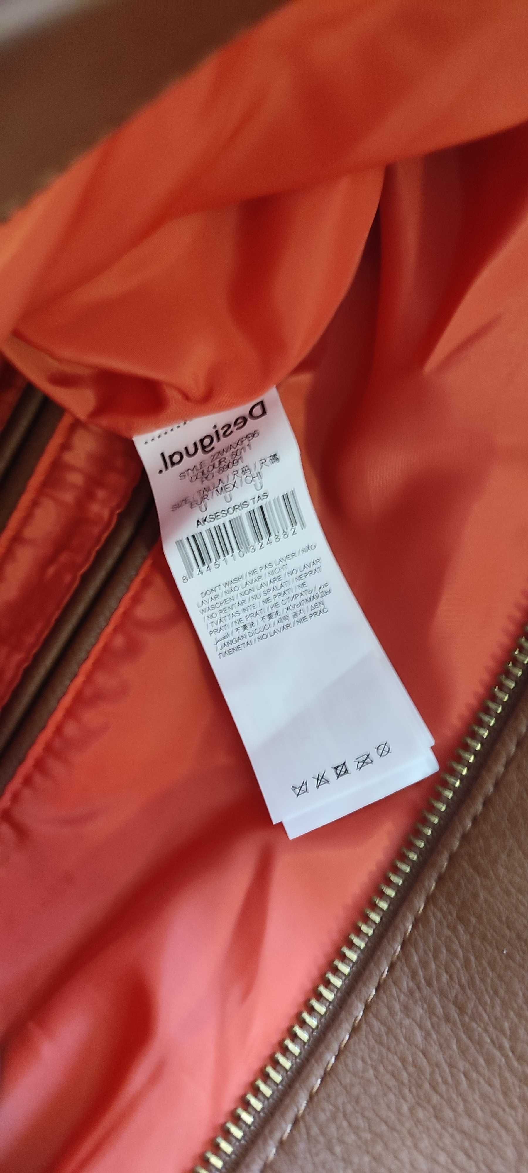 Torba torebka Desigual camel haft design Boho nowa