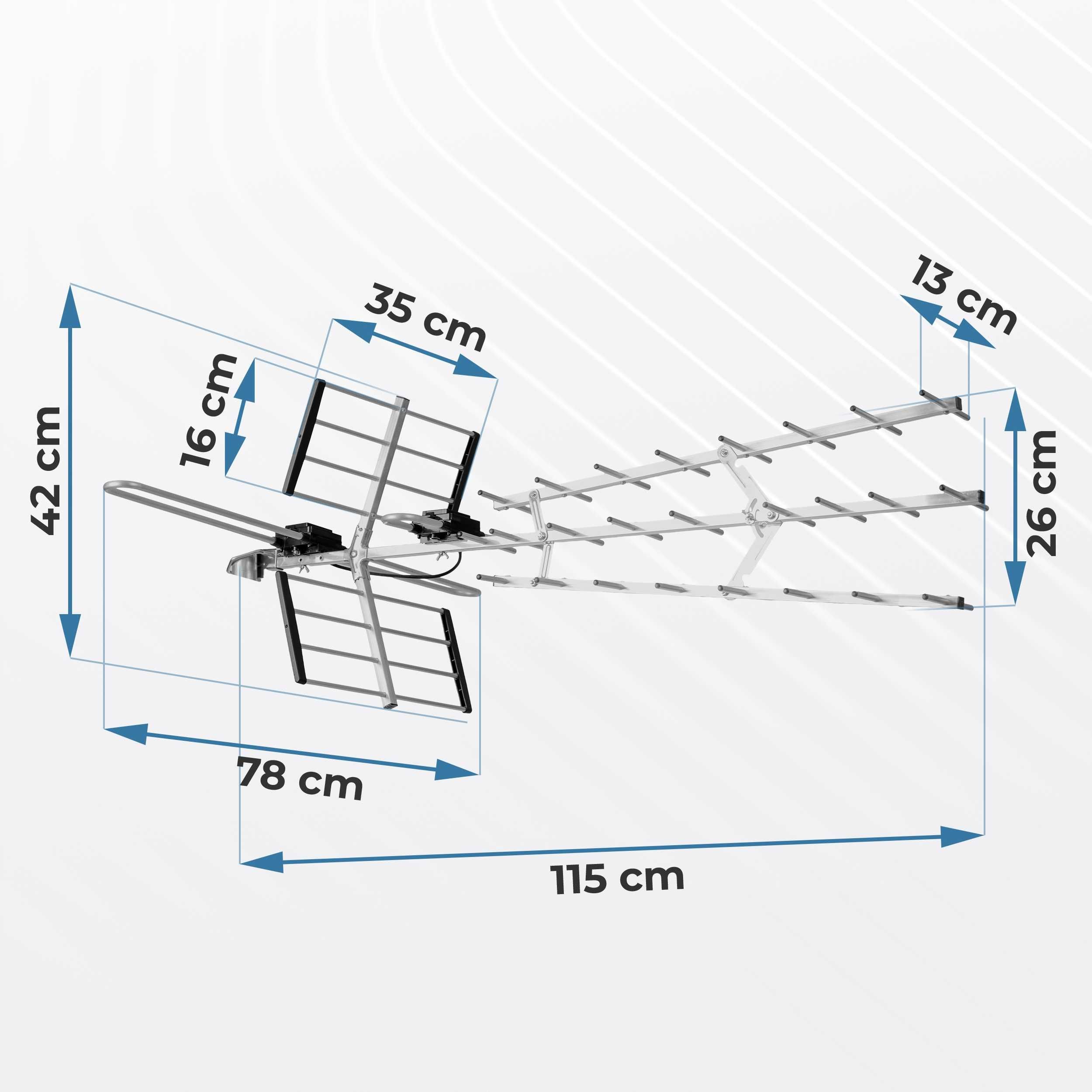 Antena Kierunkowa DVB-T2 4K z Filtrem LTE