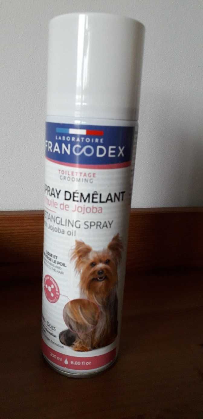 FRANCODEX Spray dla psa ułatwiający rozczesywanie olej jojoba 250ml
