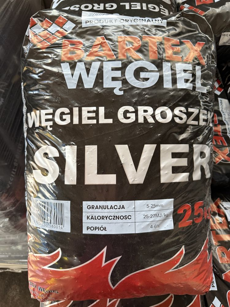 Węgiel Groszek Bartex Silver 26-28 Mj/kg Kalisz 1480 pln/t ekogroszek