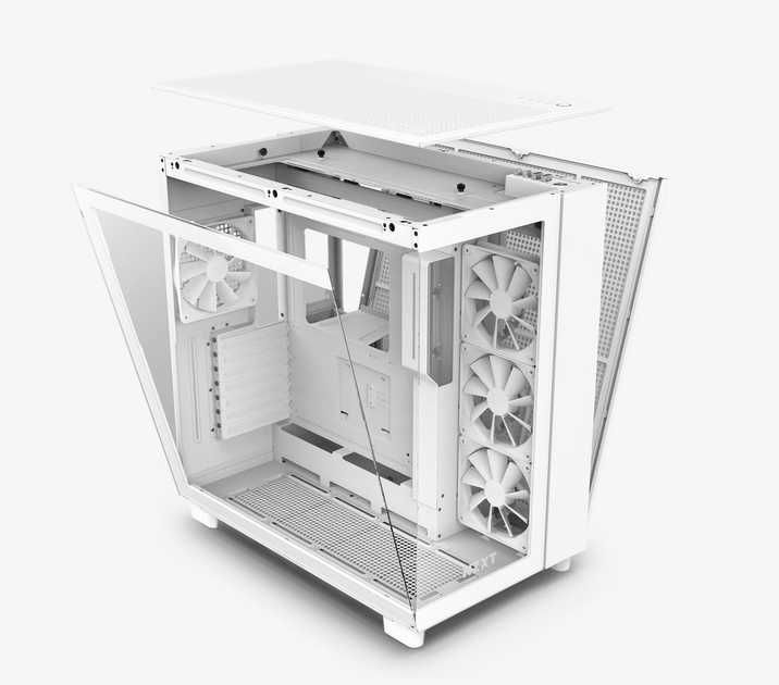 Корпус NZXT H9 Flow Edition ATX Mid Tower  All Black/Matte White