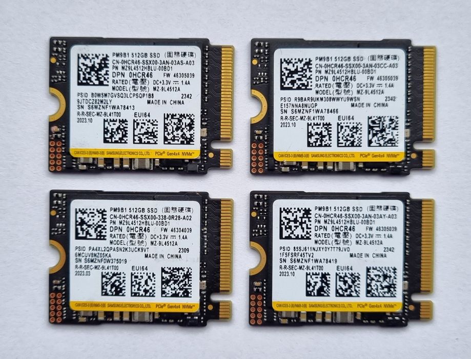 SSD диск 512Gb Samsung PM9B1 Nvme PCIe Gen4x4 M.2 2230  (Smart 100%)