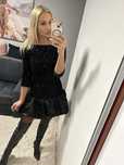 Sukienka zara cekiny sylwester r xs czarna