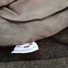 Casaco de malha e pele genuina