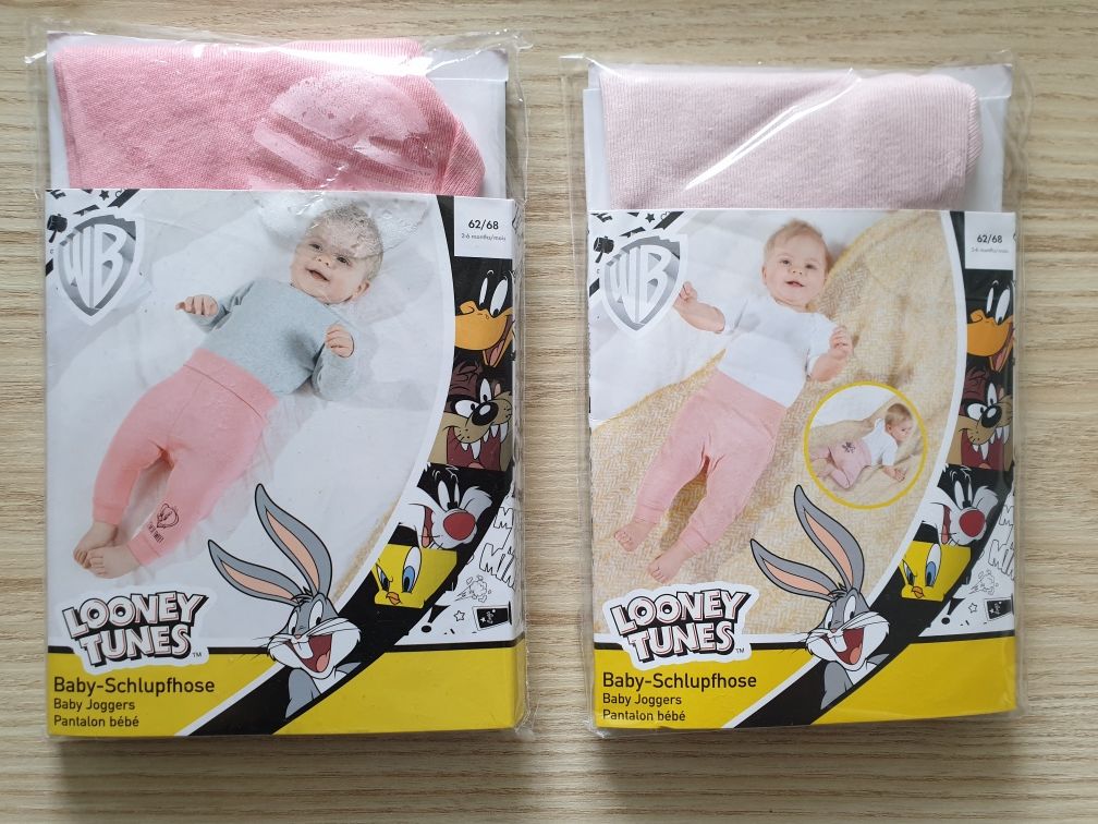 Nowe spodnie leginsy getry 2-6 62/68 legginsy baby joggers półśpiochy