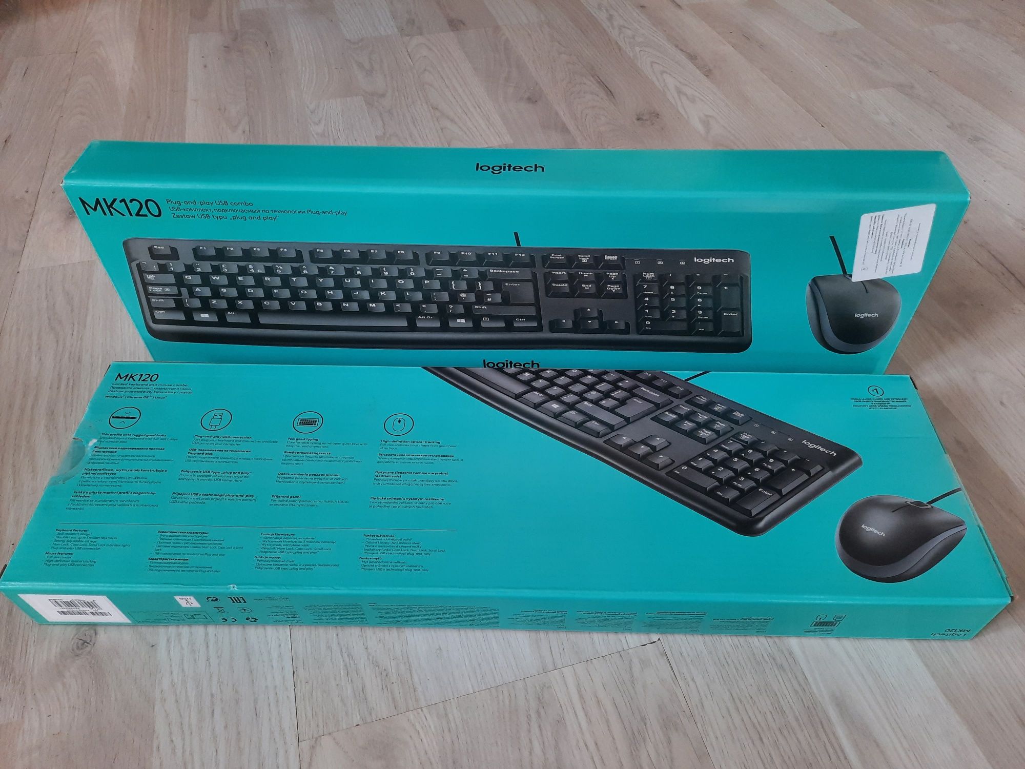 Комплект клавіатура плюс мишка LOGITECH MK120 USB UA BLACK