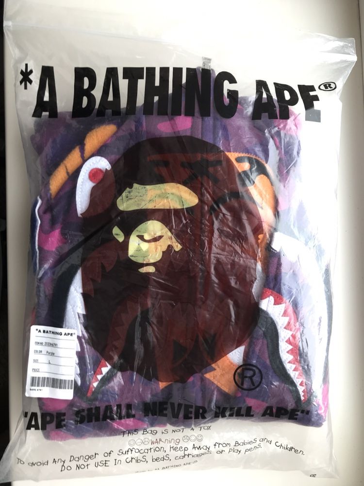 Bape hoodie tiger 2 hood shark purple red blue camo