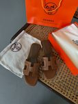 р36-41 Шльопанці Hermes Oran Sandals Brown
