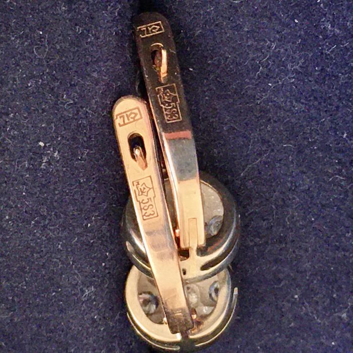 МЮЗ/КЮЗ серьгис бриллиантами(бриллиант, діаманти) малинка