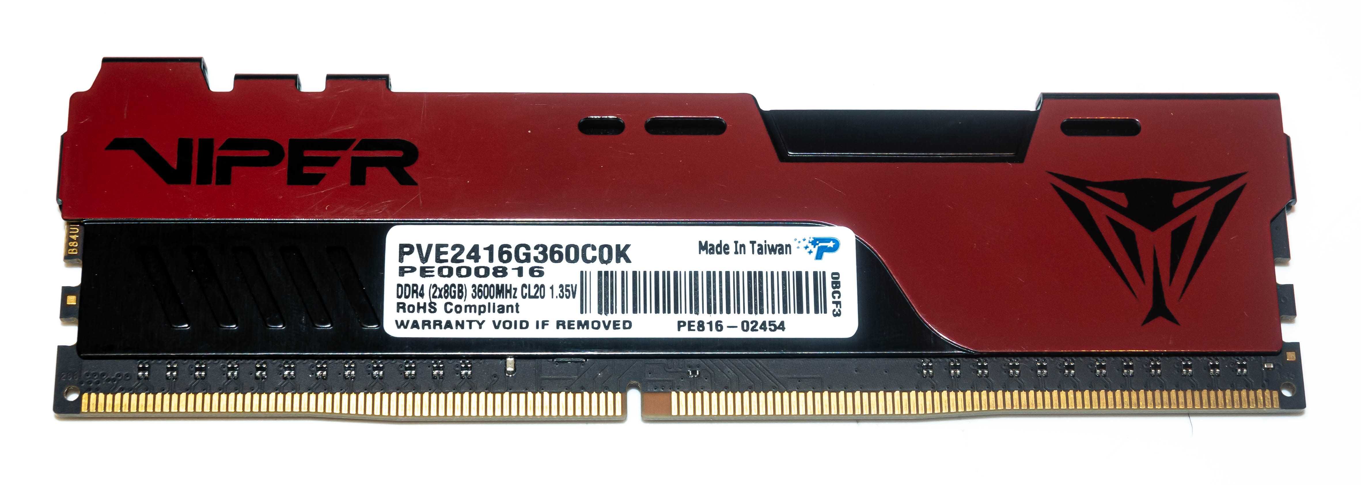 RAM Patriot Viper Elite II 8GB DDR4 3600MHz CL20 1.35V