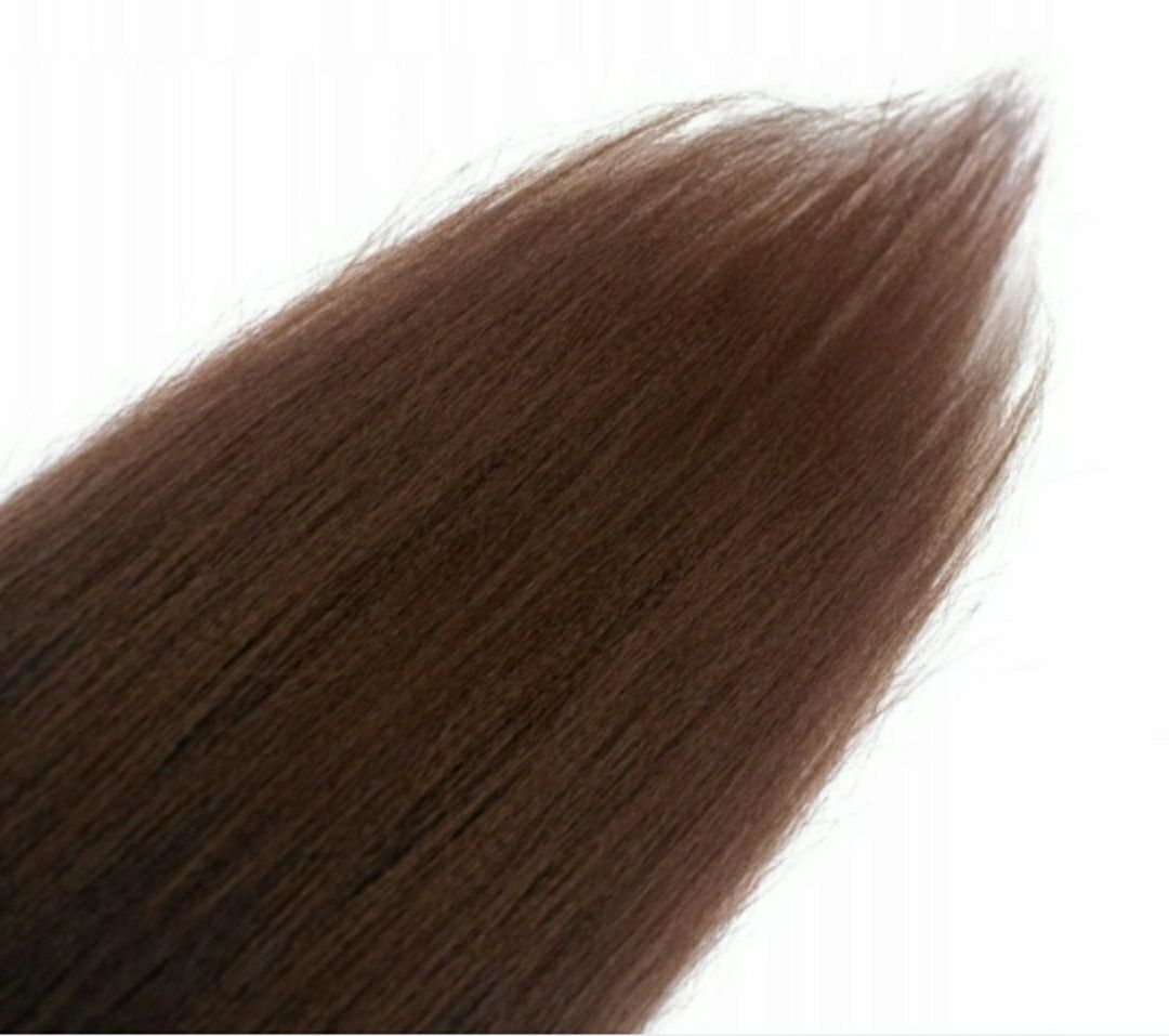 Treska włosy długie syntetyczne ciemny brąz barsdar