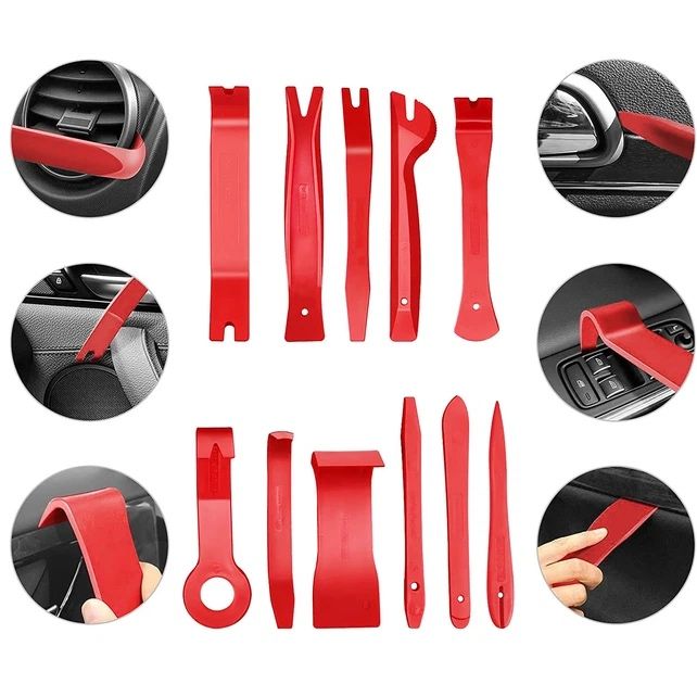 Знімач съемник для демонтажу оббивки  салону та магнітол 43 шт в чехле