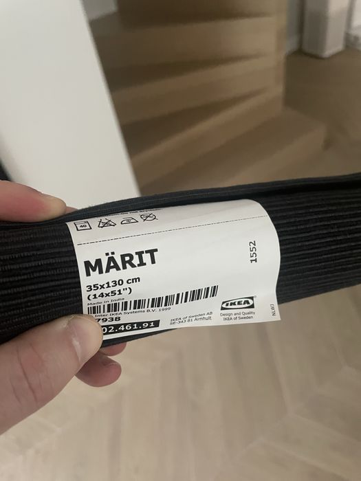 Bieżnik Ikea Marit 35x130 kolor ciemno szary