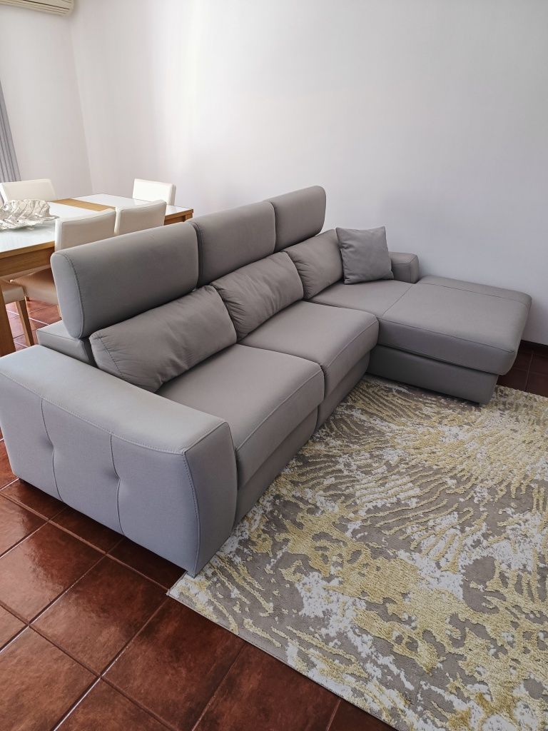 Sofa chaise longue com 2 relax elétricos