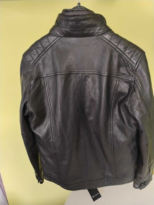 Kurtka Skórzana Młodzieżowa-Męska Czarna - S