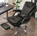 PREMIUM‼️ Ergonomiczny fotel obrotowy podnóżek Idealny do biura salonu