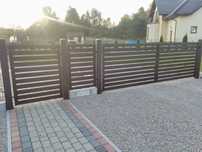 Brama ogrodzeniowa dwuskrzydłowa z furtką