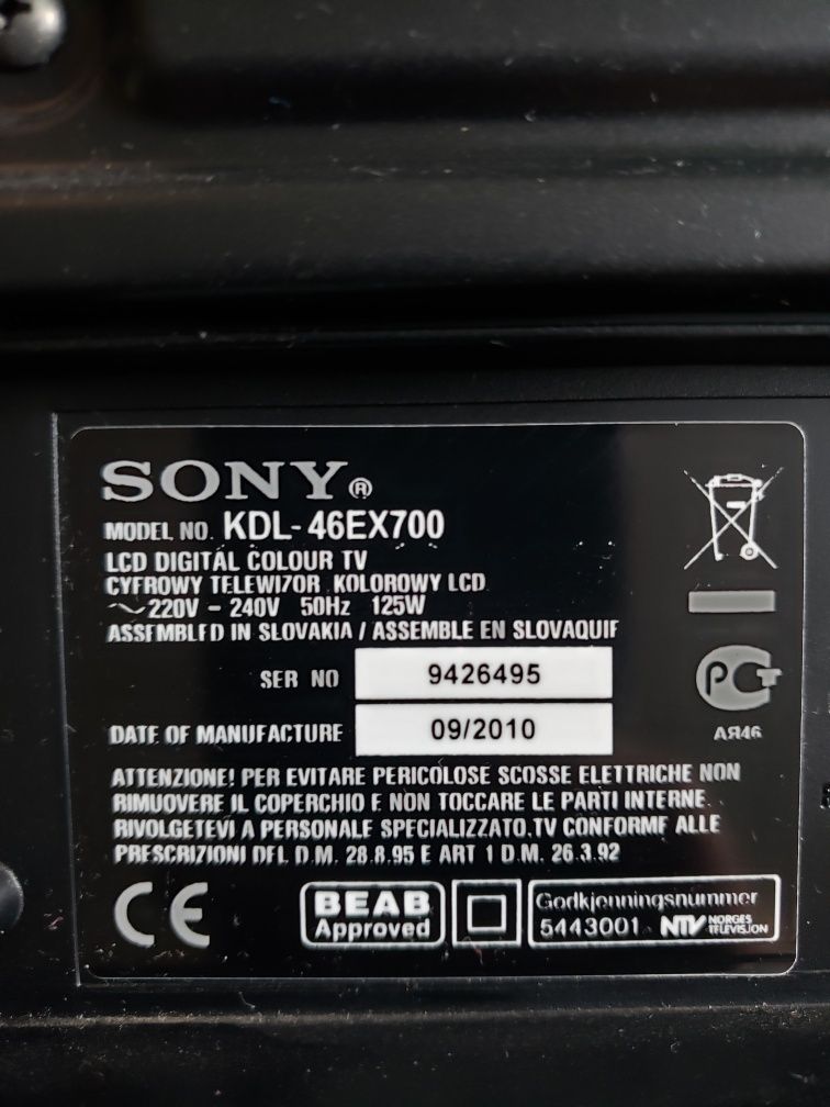 Телевізор Sony KDL-46EX700