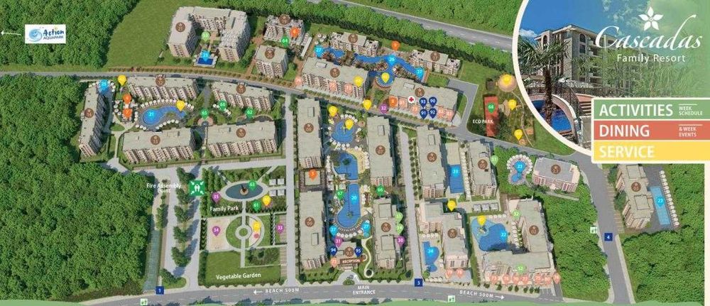 Сдаю 3-х комн апартамент Болгария Солнечный берег в Каскадас Cascadas