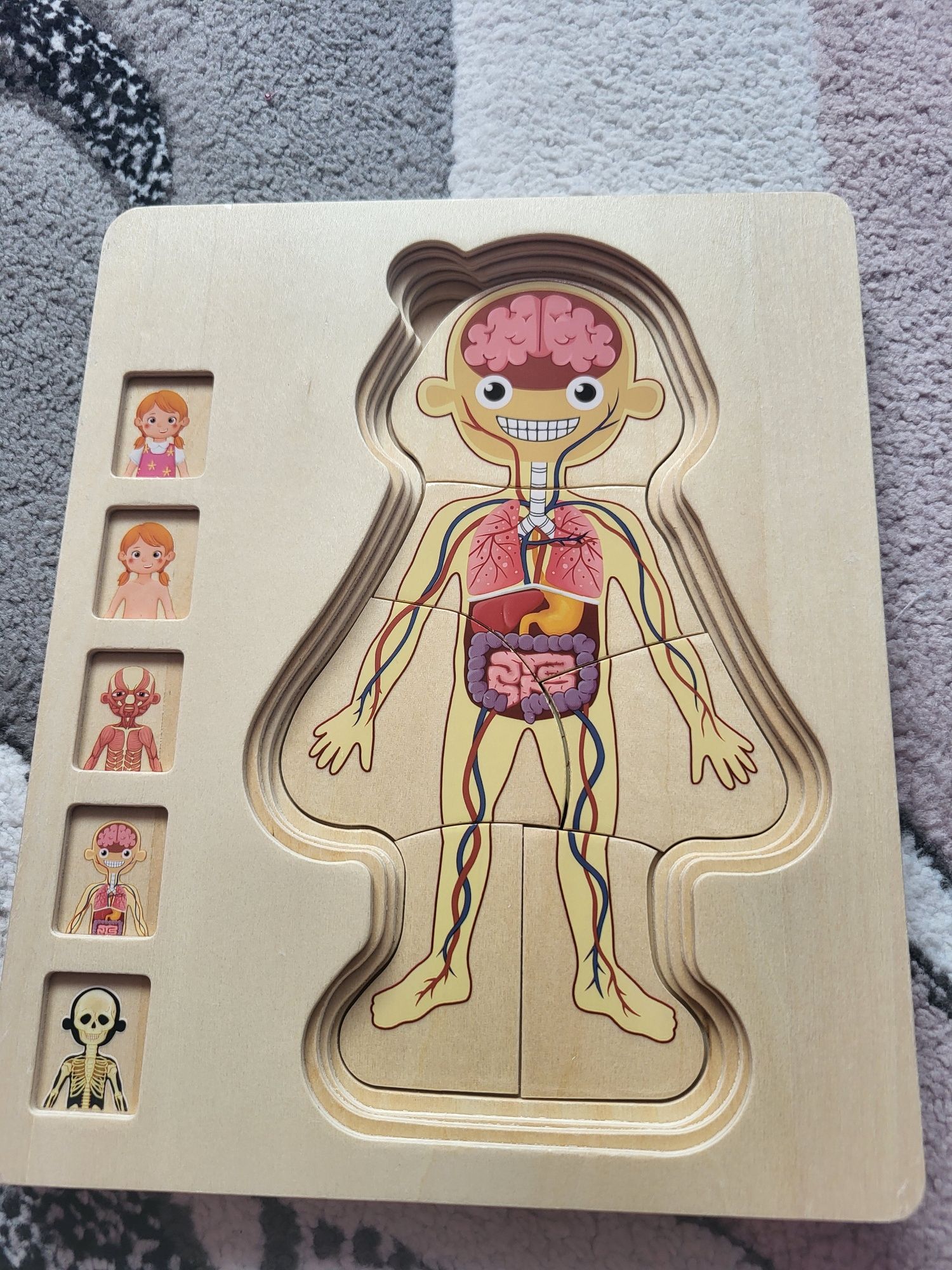 Puzzle drewniane anatomia dziewczynki 4+