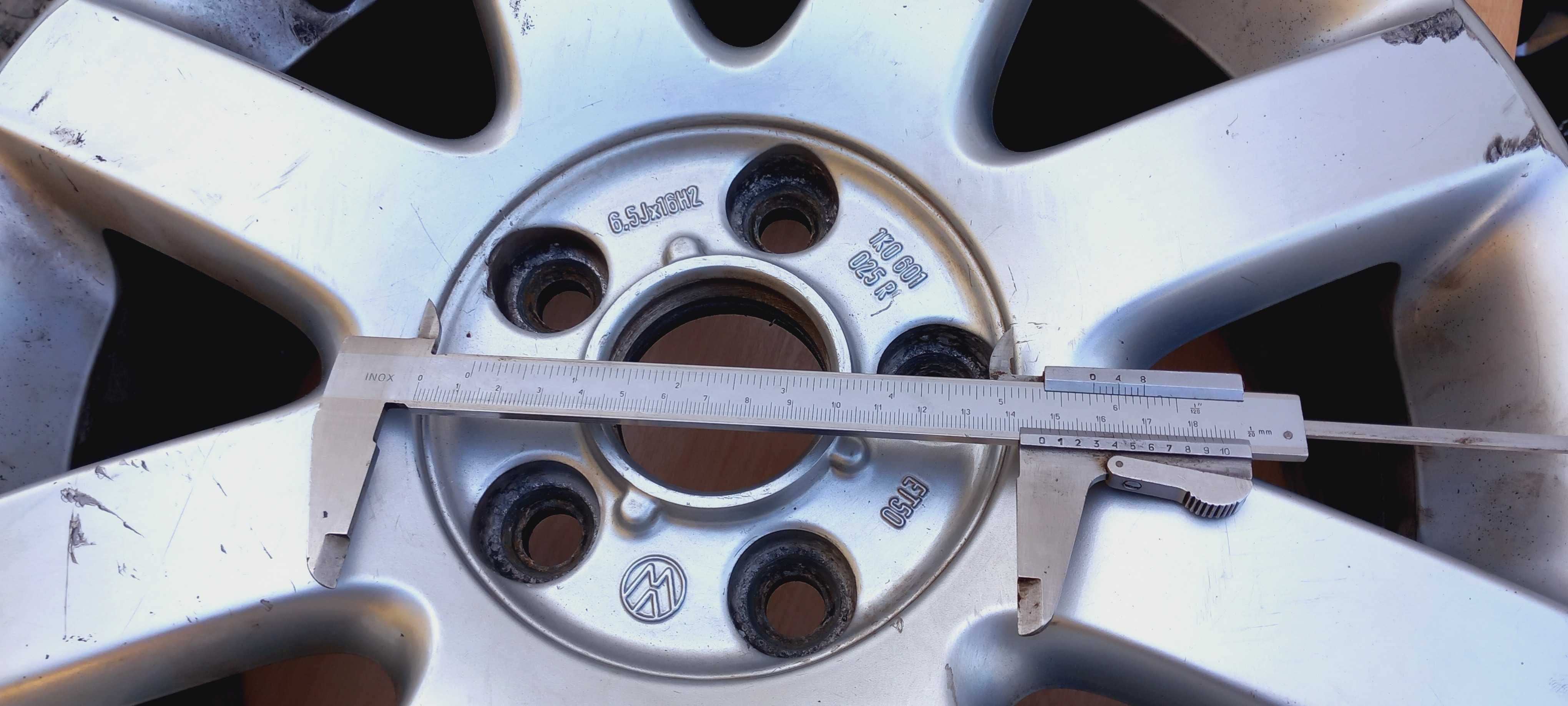 Felgi aluminiowe 4x oryginał VW 6.5Jx16, 5x112, ET50, Brak dekielków