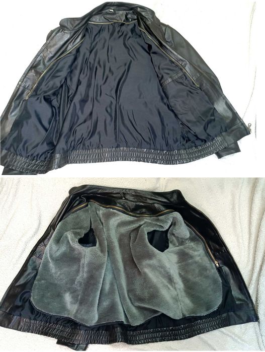 Кожаная куртка Men Swear Англия натуральная кожа утеплённая 52-54 раз