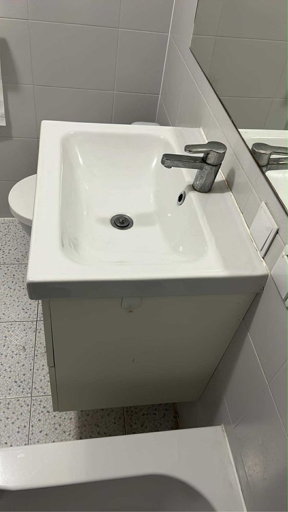 Szafka z umywalką umywalka wisząca szuflady szufladami IKEA