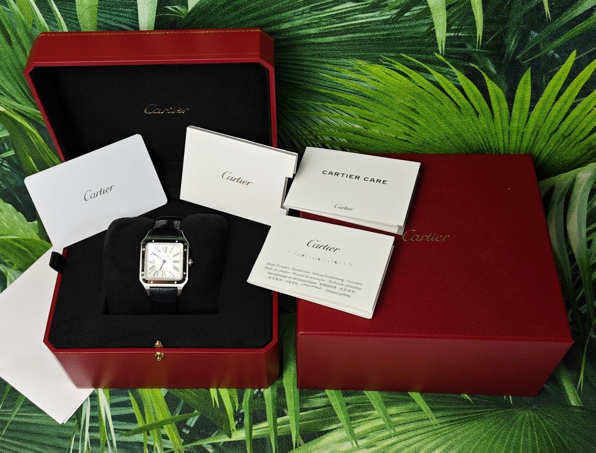 Nowy Cartier Santos Dumont Full Set L WSAA0022 zegarek męski damski ¡