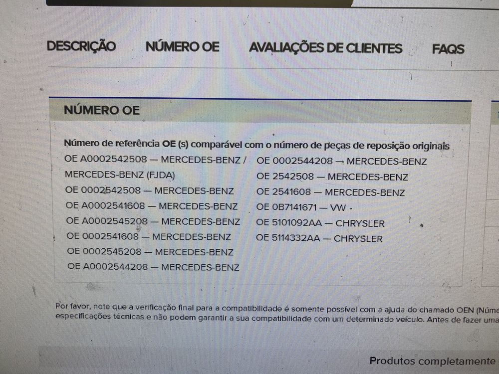 Rolamento de embraiagem MERCEDES / VW / CHRYSLER