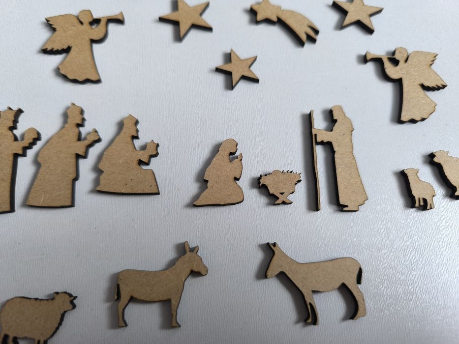 Zestaw 20 elementów do szopki bożonarodzeniowej