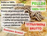 100%EKO Pellet, Od Producenta, z Drewna Po Korowarce, DOSTAWA GRATIS!!